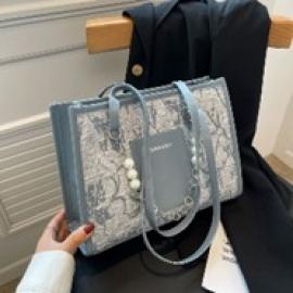 Popular texture all-match bag women 2022 new large-capacity pearl chain shoulder bag niche design underarm bag