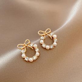 Rhinestone Filled Gold Silver Rose Gold Butterfly Earrings, 925 sterling silver heart earrings For Women